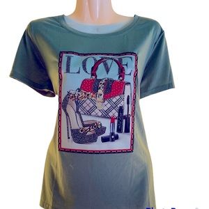 Love shirt Size L/XL fits like a large super soft